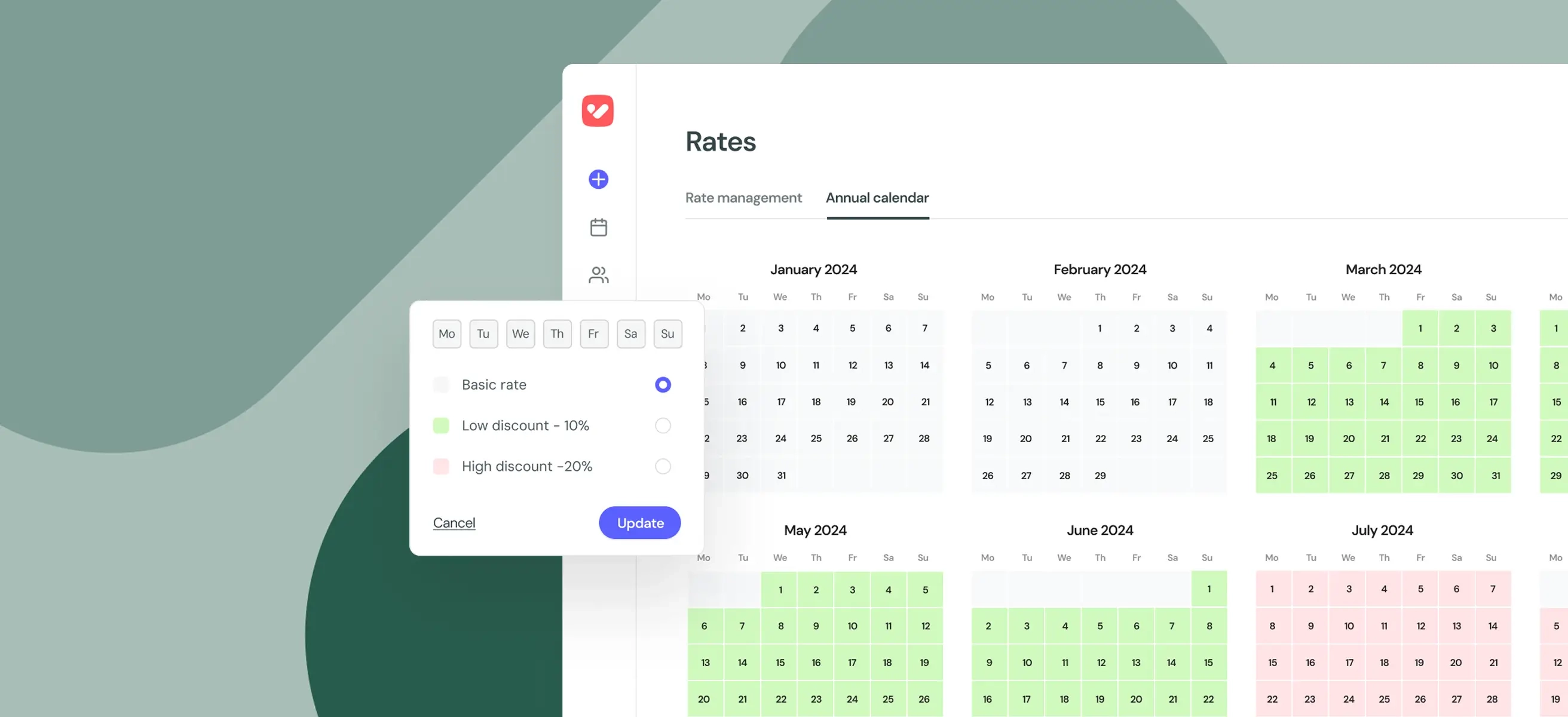 Screenshot of the dynamic pricing feature in the VenueSuite software